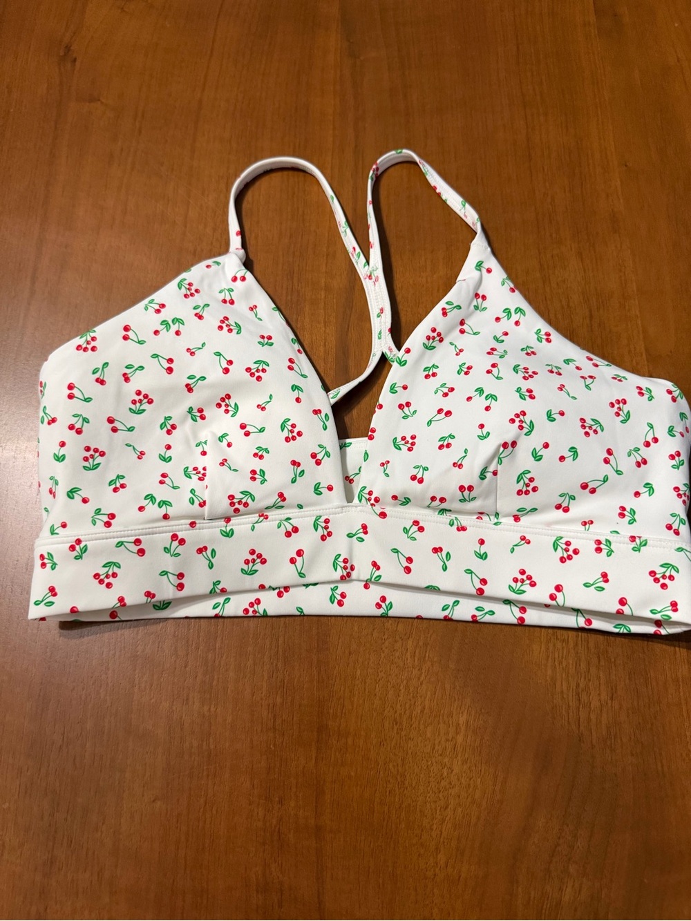 JoyLab White Cherry Print Sports Bra